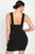 Ruffle Strap Ribbed Mini Dress