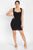 Ruffle Strap Ribbed Mini Dress