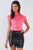 Lace Collared Short Sleeve Corset Back Sexy Bodysuit