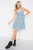 Blue Plaid Stripe Cut Out Back Bow Midi Sundress