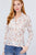Long Sleeve V-neck W/button Down Print Mesh Knit Shirts