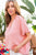 Ruffle Mock Notched Neck Short Sleeve Solid Top
