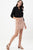 Leopard Printed Cotton Span Mini Skirt
