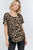 Wild Animal Print Round Neck Short Sleeve Tee