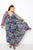 Multi Print Chiffon Maxi Dress
