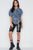Light Blue Denim Batwing Snap Button Retro Jacket