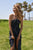 Black Halter Top Polkadot Maxi Dress