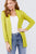 Long Sleeve Rib Banded Open Sweater Cardigan W/pockets