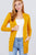 Long Sleeve Rib Banded Open Sweater Cardigan W/pockets