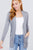 Long Sleeve Rib Banded Open Sweater Cardigan W/pockets