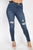 High Waist Belted Skinny Jeans