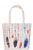 Stylish Multi Color Feather And Bead Print Ecco Tote Bag