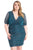 Ribbed Shimmer Shirring Mini Dress