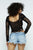 Ruched Lslv Wrinkle Bodysuit
