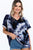 Tie-dye Top Featured In A V-neckline And Cuff Sort Sleeves