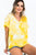 Tie-dye Top Featured In A V-neckline And Cuff Sort Sleeves