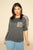 Plus Size Cute Animal Print Pocket French Terry Casual Top