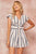 A Striped Woven Romper