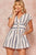 A Striped Woven Romper