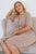 Comfy Mocha Fleece Short Sleeve Knee Length Button Up Dress