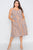 Plus Size Orange Plaid V-neck Midi Dress