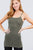 Basic Adjustable Spaghetti Strap Tunic Cami W/ Shelf Bra