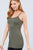 Basic Adjustable Spaghetti Strap Tunic Cami W/ Shelf Bra