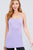Basic Adjustable Spaghetti Strap Tunic Cami W/ Shelf Bra