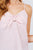 V-neck w/front bow tie eyelet woven cami top