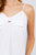 V-neck w/front bow tie eyelet woven cami top