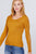 Long Sleeve W/strappy Detail Round Neck Rib Sweater Top