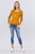 Long Sleeve W/strappy Detail Round Neck Rib Sweater Top