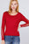 Long Sleeve W/strappy Detail Round Neck Rib Sweater Top