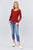 Long Sleeve W/strappy Detail Round Neck Rib Sweater Top