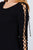 Long Sleeve W/strappy Detail Round Neck Rib Sweater Top