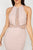 Rhinestone Trim Halter Dress