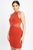 Rhinestone Trim Halter Dress