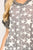 Star Textured Knit Mixed Tunic Top With Shark Bite Hem