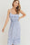 Ruffle Hem Spaghetti Strap Midi Dress