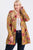 Plus Size Flower Print Pocket Flower Print Hacci Cardigan