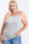 Sleeveless Multi Color Rib Fabric Tank Top