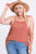 Sleeveless Multi Color Rib Fabric Tank Top