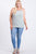 Sleeveless Multi Color Rib Fabric Tank Top
