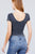 Solid Short Sleeve Scoop Neck Bodysuit