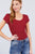 Solid Short Sleeve Scoop Neck Bodysuit