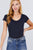 Solid Short Sleeve Scoop Neck Bodysuit