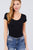 Solid Short Sleeve Scoop Neck Bodysuit