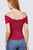 Short Sleeve Off The Shoulder Smocked Rayon Spandex Top