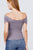 Short Sleeve Off The Shoulder Smocked Rayon Spandex Top
