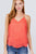 V-neck W/back Strap Dot Print Woven Cami Top